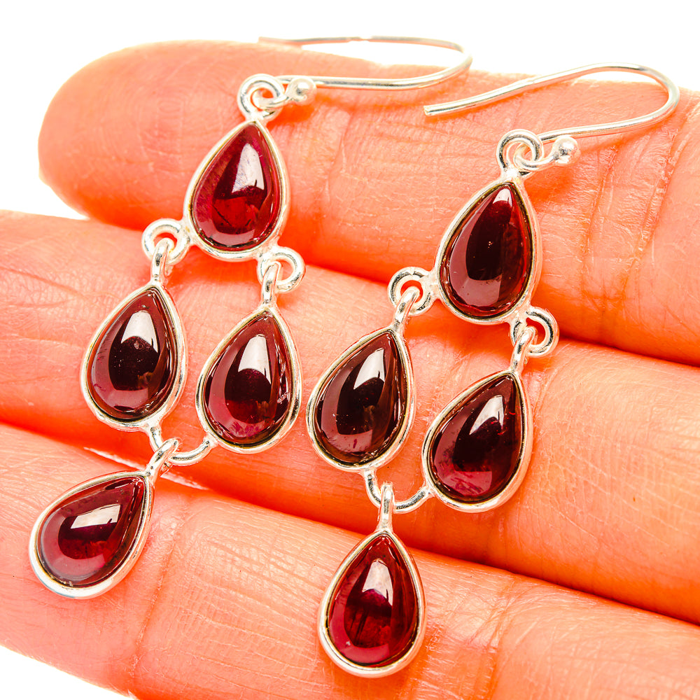 Garnet Earrings handcrafted by Ana Silver Co - EARR429398
