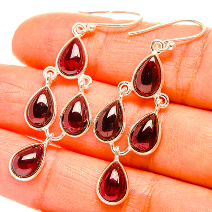Garnet Earrings handcrafted by Ana Silver Co - EARR429398