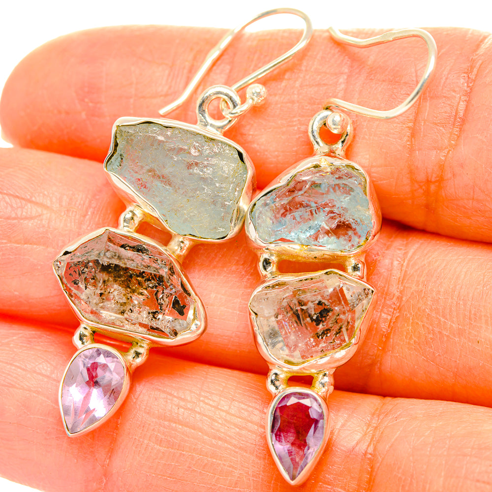 Herkimer Diamond Earrings handcrafted by Ana Silver Co - EARR429400