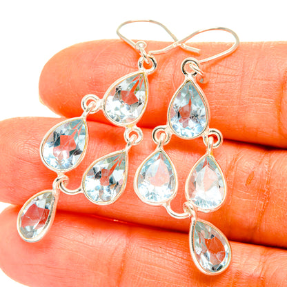 Blue Topaz Earrings handcrafted by Ana Silver Co - EARR429405