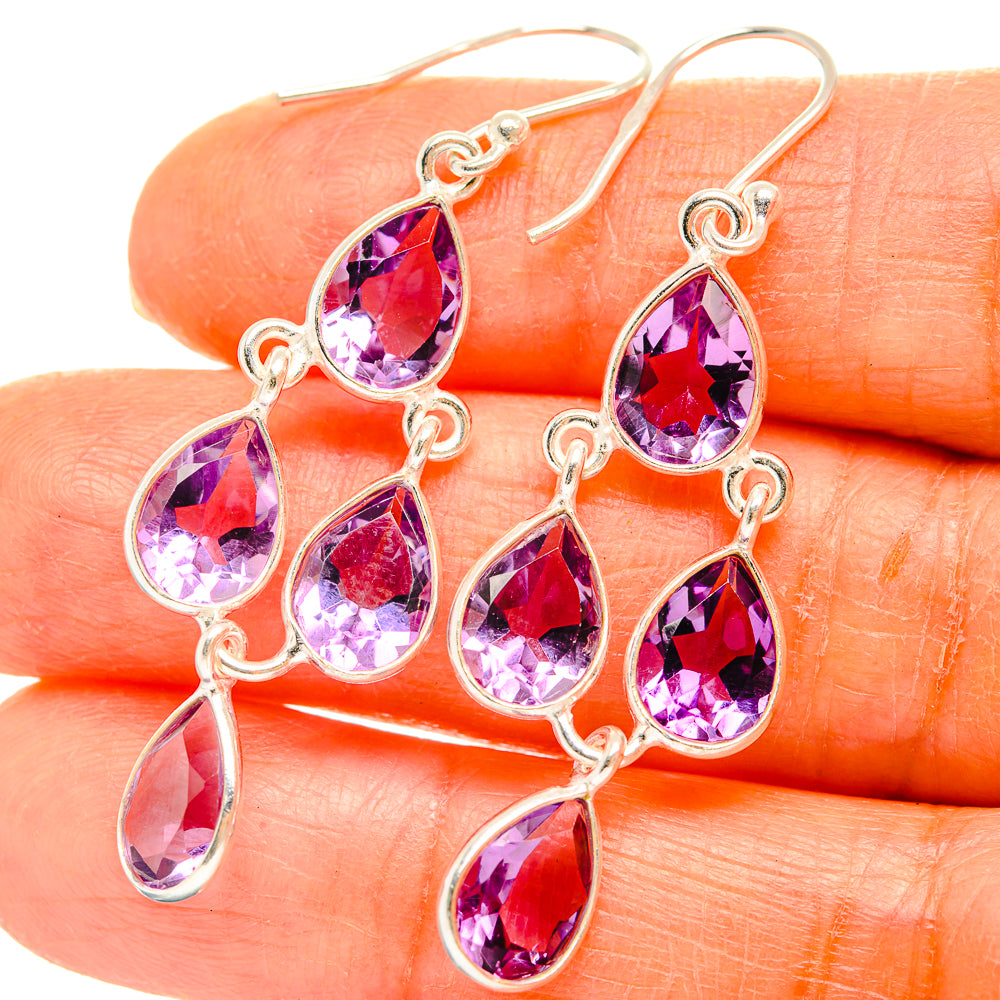 Amethyst Earrings handcrafted by Ana Silver Co - EARR429406