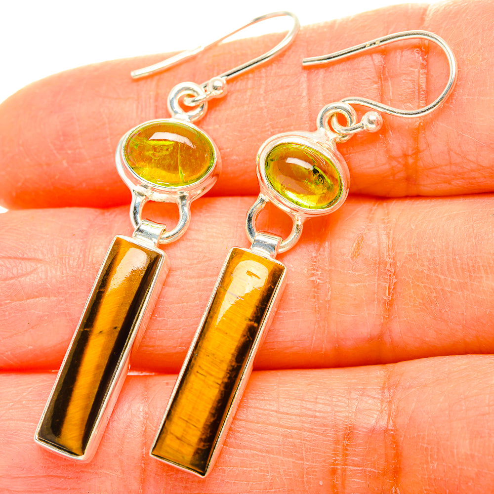 Tiger Eye Earrings handcrafted by Ana Silver Co - EARR429411