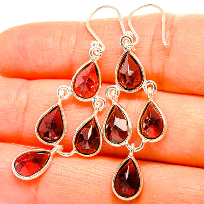 Garnet Earrings handcrafted by Ana Silver Co - EARR429413