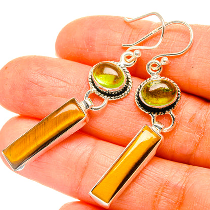 Tiger Eye Earrings handcrafted by Ana Silver Co - EARR429415