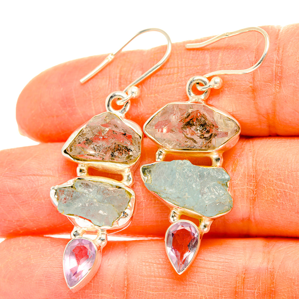 Aquamarine Earrings handcrafted by Ana Silver Co - EARR429416