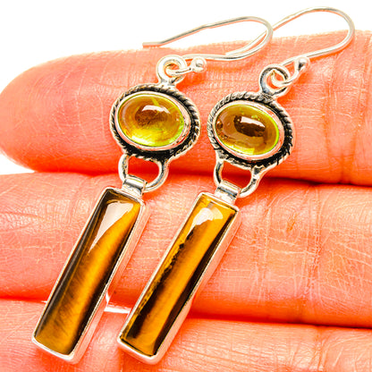 Tiger Eye Earrings handcrafted by Ana Silver Co - EARR429418