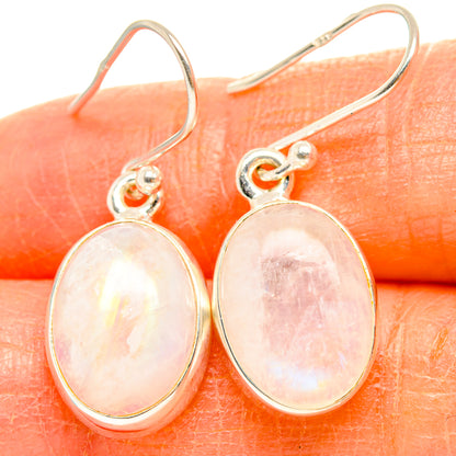Rainbow Moonstone Earrings handcrafted by Ana Silver Co - EARR429426