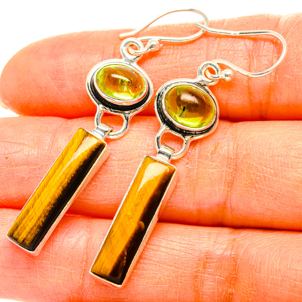 Tiger Eye Earrings handcrafted by Ana Silver Co - EARR429430