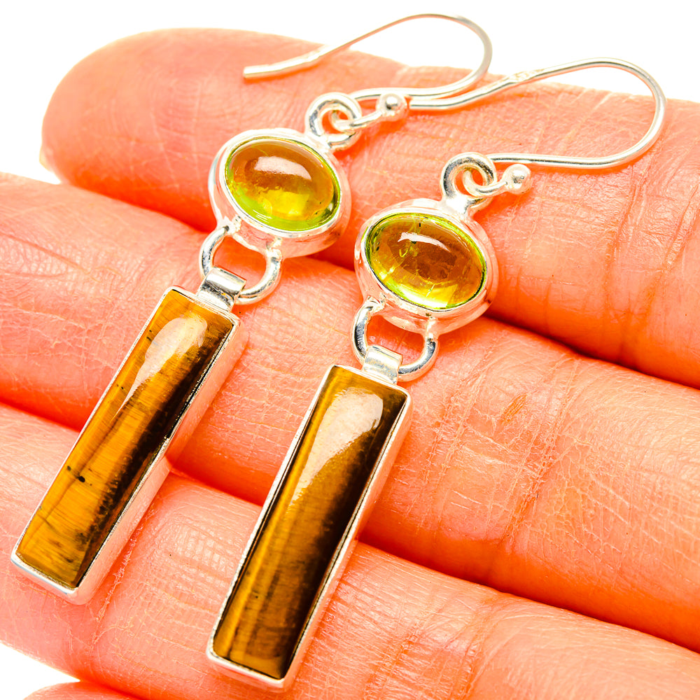 Tiger Eye Earrings handcrafted by Ana Silver Co - EARR429437