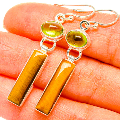 Tiger Eye Earrings handcrafted by Ana Silver Co - EARR429445