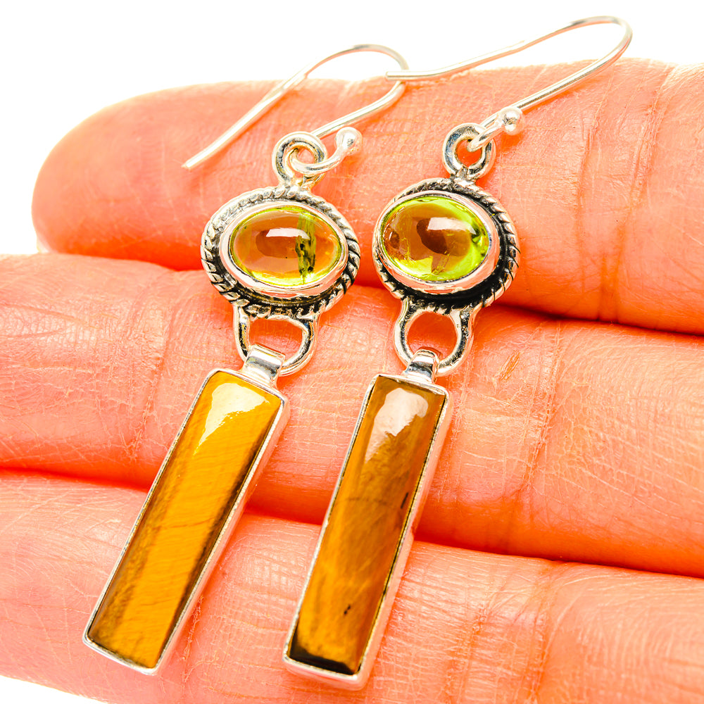 Tiger Eye Earrings handcrafted by Ana Silver Co - EARR429455