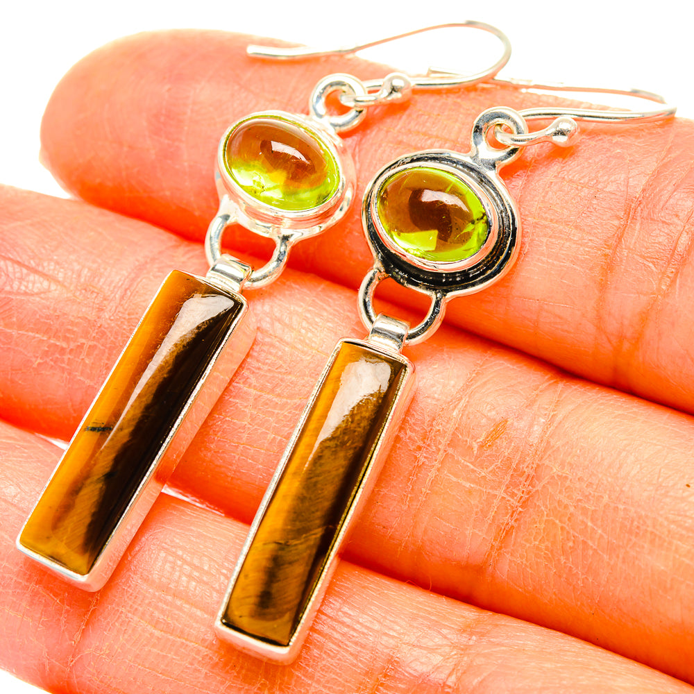 Tiger Eye Earrings handcrafted by Ana Silver Co - EARR429459