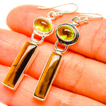 Tiger Eye Earrings handcrafted by Ana Silver Co - EARR429459