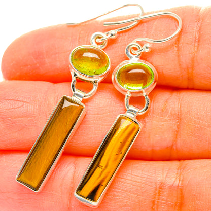 Tiger Eye Earrings handcrafted by Ana Silver Co - EARR429491