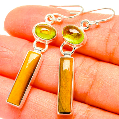 Tiger Eye Earrings handcrafted by Ana Silver Co - EARR429493