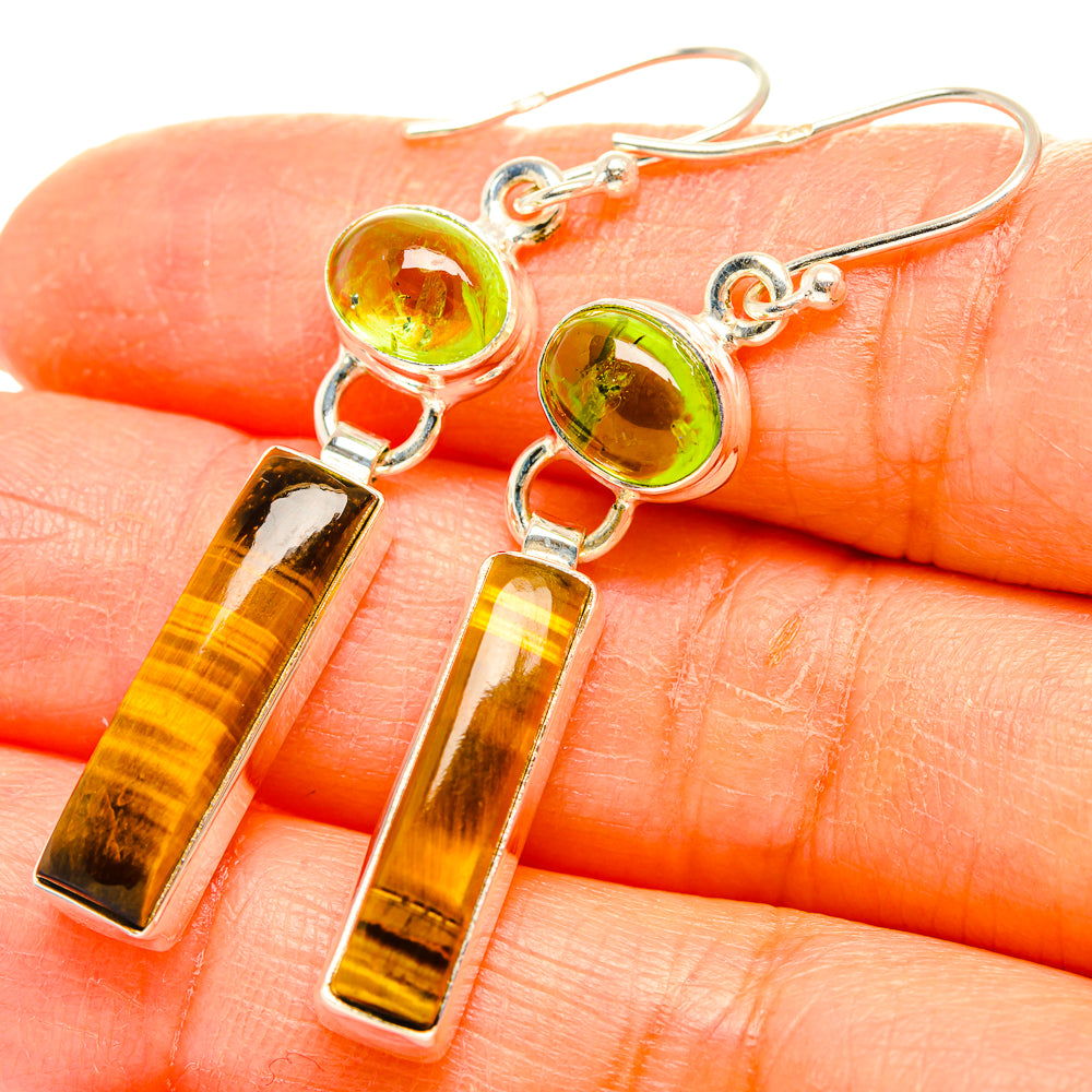 Tiger Eye Earrings handcrafted by Ana Silver Co - EARR429496