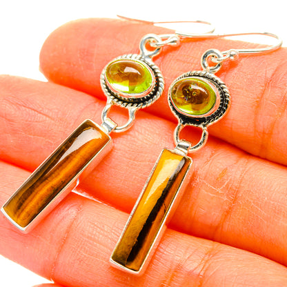 Tiger Eye Earrings handcrafted by Ana Silver Co - EARR429500