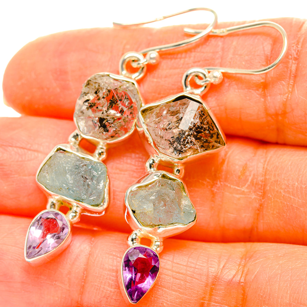 Herkimer Diamond Earrings handcrafted by Ana Silver Co - EARR429502