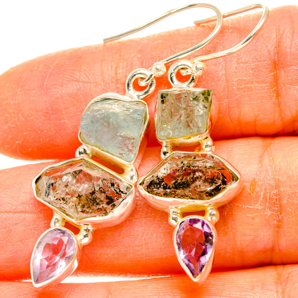 Herkimer Diamond Earrings handcrafted by Ana Silver Co - EARR429504