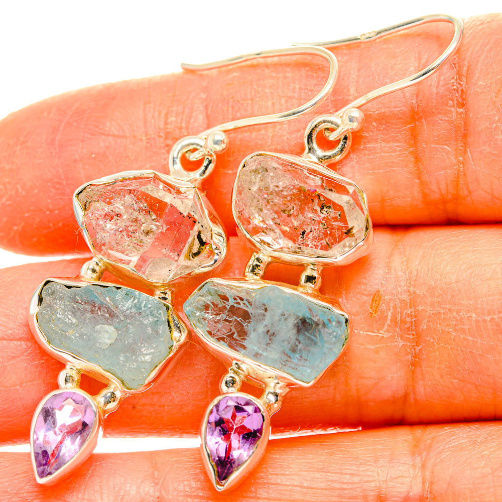 Herkimer Diamond Earrings handcrafted by Ana Silver Co - EARR429506
