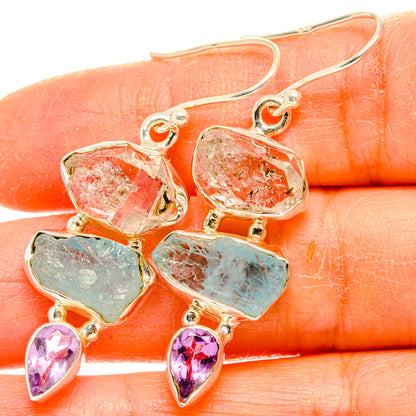 Herkimer Diamond Earrings handcrafted by Ana Silver Co - EARR429506