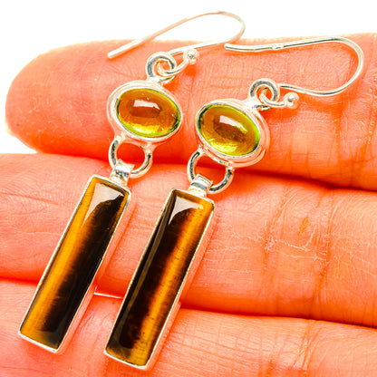 Tiger Eye Earrings handcrafted by Ana Silver Co - EARR429507