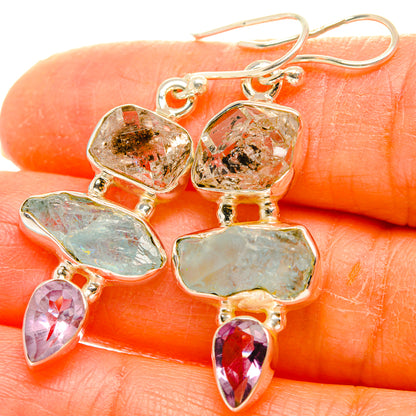Herkimer Diamond Earrings handcrafted by Ana Silver Co - EARR429508