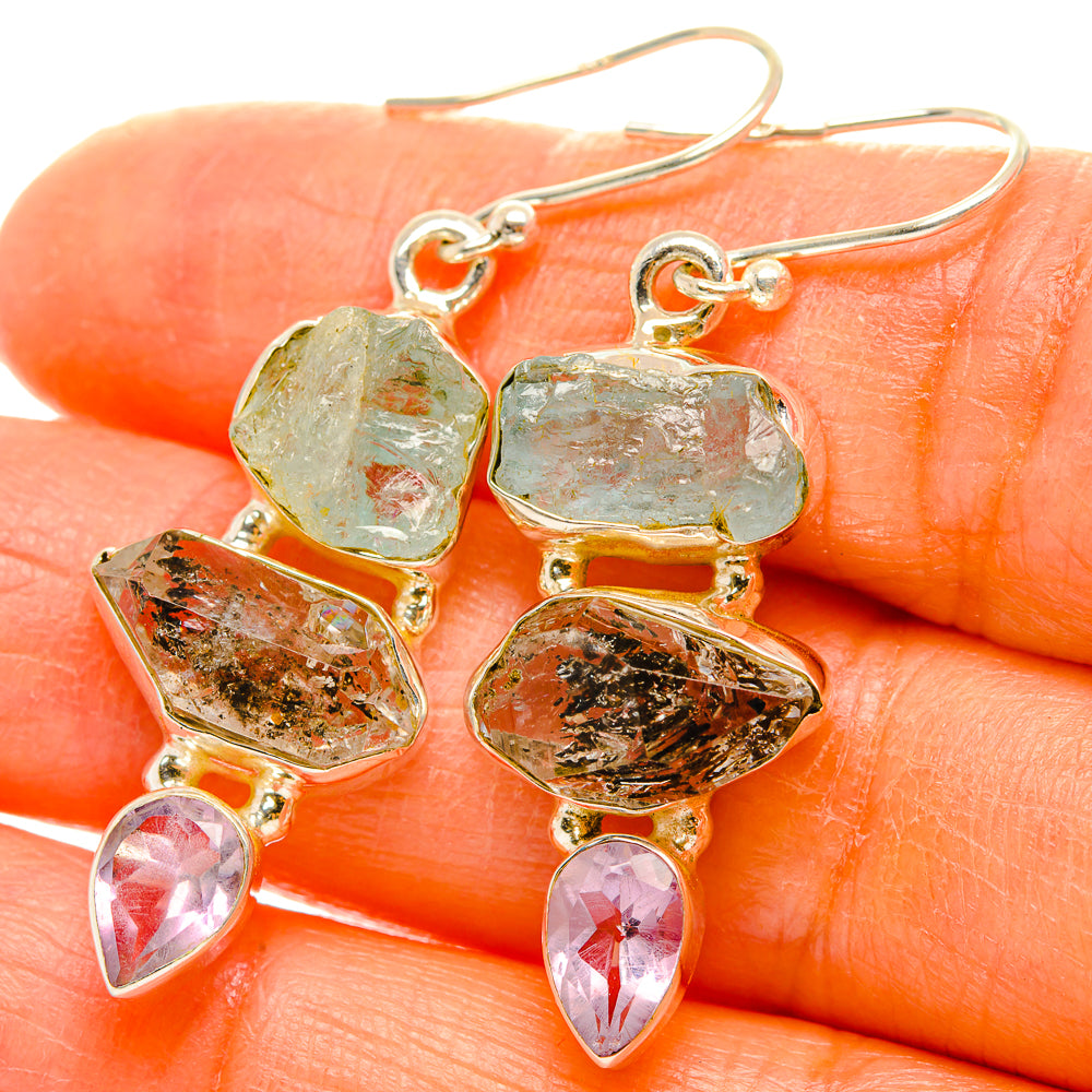 Herkimer Diamond Earrings handcrafted by Ana Silver Co - EARR429521