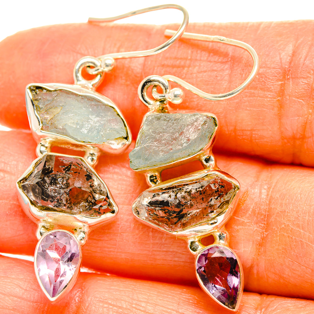Herkimer Diamond Earrings handcrafted by Ana Silver Co - EARR429524