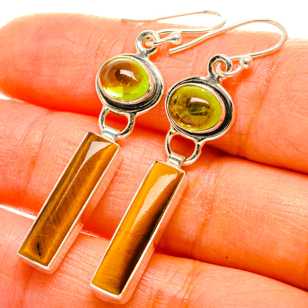 Tiger Eye Earrings handcrafted by Ana Silver Co - EARR429533