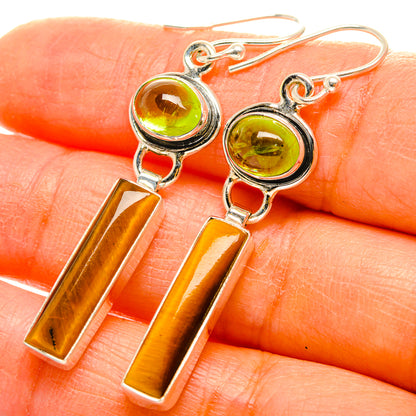 Tiger Eye Earrings handcrafted by Ana Silver Co - EARR429533