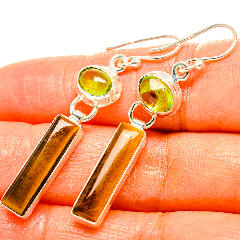 Tiger Eye Earrings handcrafted by Ana Silver Co - EARR429538