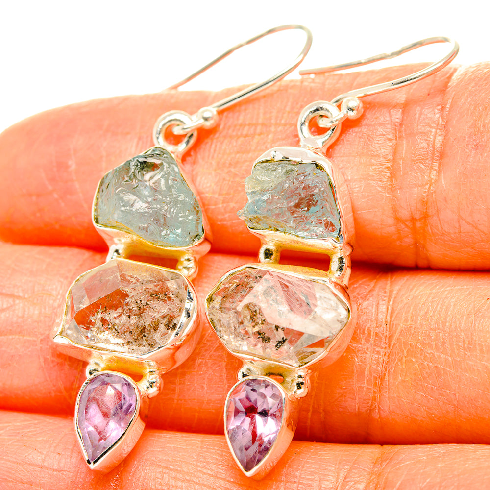 Herkimer Diamond Earrings handcrafted by Ana Silver Co - EARR429547