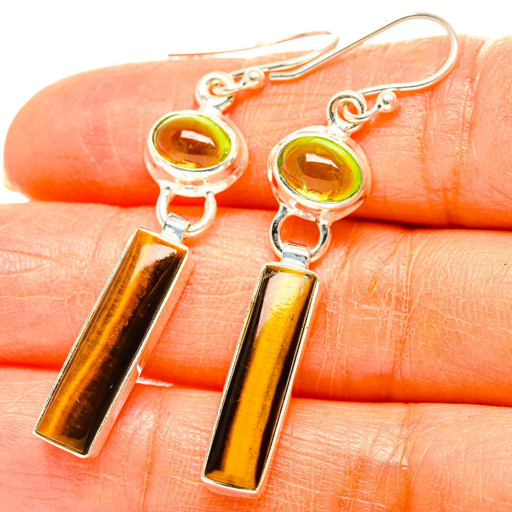Tiger Eye Earrings handcrafted by Ana Silver Co - EARR429550