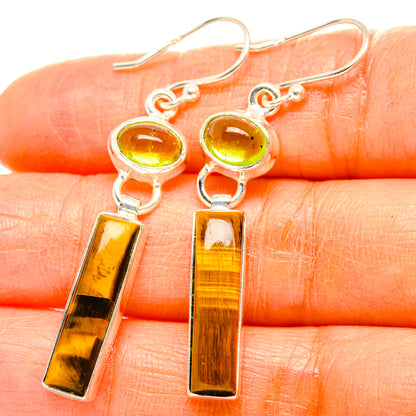 Tiger Eye Earrings handcrafted by Ana Silver Co - EARR429556