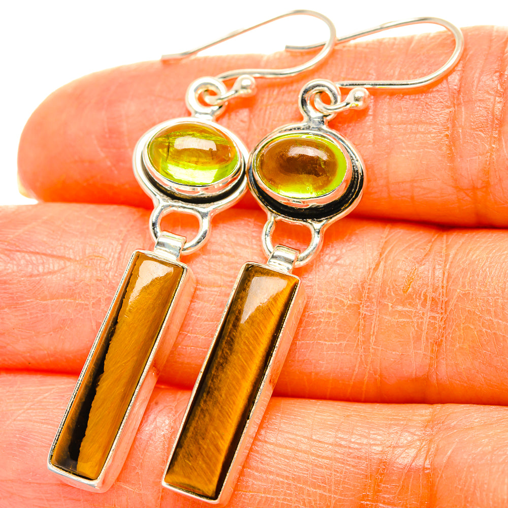 Tiger Eye Earrings handcrafted by Ana Silver Co - EARR429559