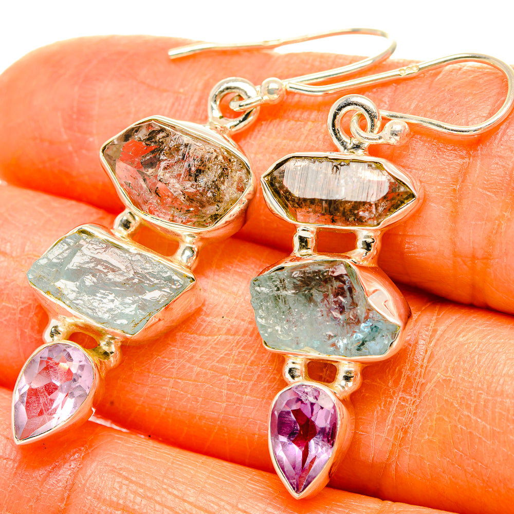 Herkimer Diamond Earrings handcrafted by Ana Silver Co - EARR429571