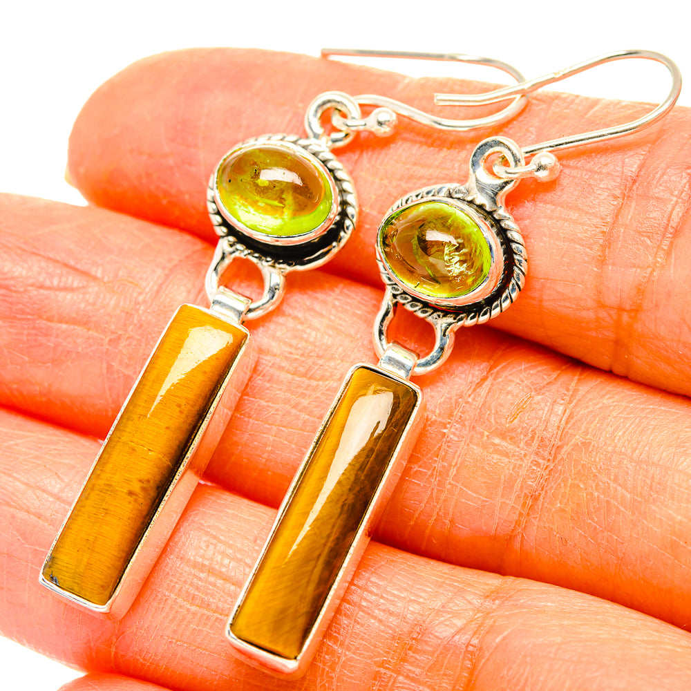 Tiger Eye Earrings handcrafted by Ana Silver Co - EARR429578