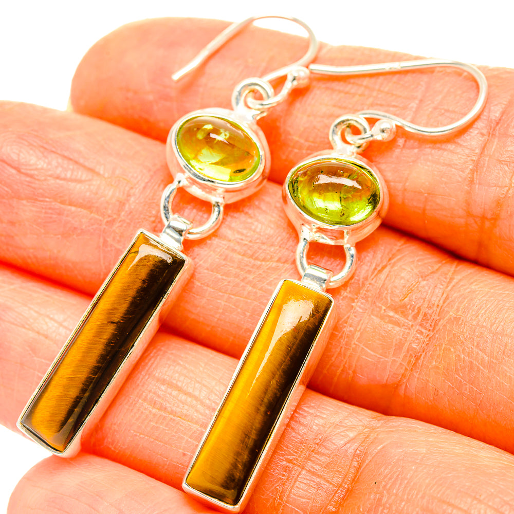 Tiger Eye Earrings handcrafted by Ana Silver Co - EARR429580
