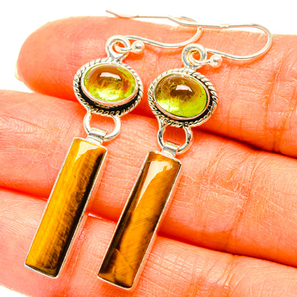 Tiger Eye Earrings handcrafted by Ana Silver Co - EARR429596