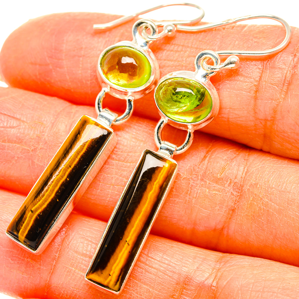 Tiger Eye Earrings handcrafted by Ana Silver Co - EARR429598