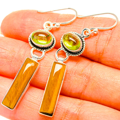 Tiger Eye Earrings handcrafted by Ana Silver Co - EARR429600