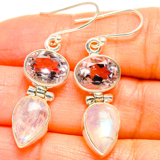 Rainbow Moonstone Earrings handcrafted by Ana Silver Co - EARR429615