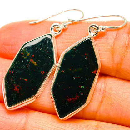 Bloodstone Earrings handcrafted by Ana Silver Co - EARR429618
