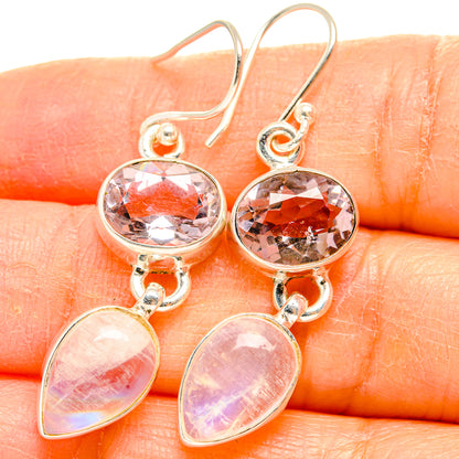 Rainbow Moonstone Earrings handcrafted by Ana Silver Co - EARR429626