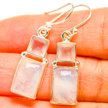 Rainbow Moonstone Earrings handcrafted by Ana Silver Co - EARR429635