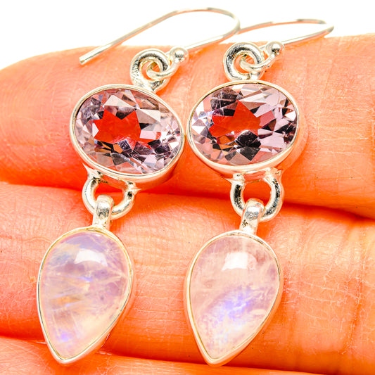 Rainbow Moonstone Earrings handcrafted by Ana Silver Co - EARR429637