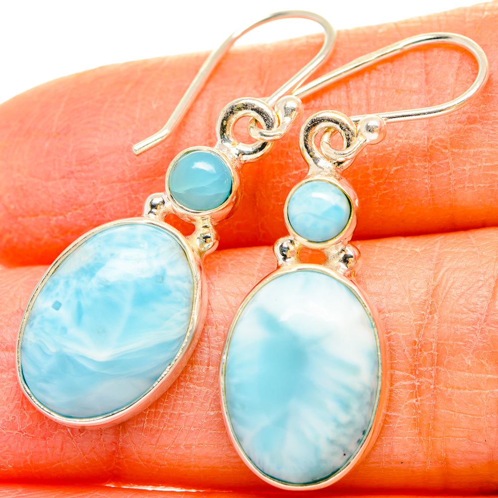 Larimar Earrings handcrafted by Ana Silver Co - EARR429664