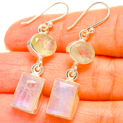 Rainbow Moonstone Earrings handcrafted by Ana Silver Co - EARR429672
