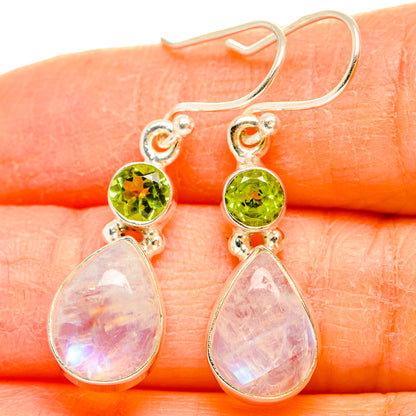 Rainbow Moonstone Earrings handcrafted by Ana Silver Co - EARR429683